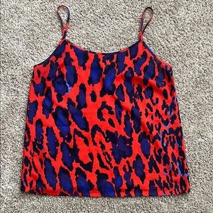 Stylish Red and Blue Women's Top